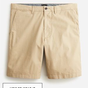 J.Crew Khaki 9" stretch chino short